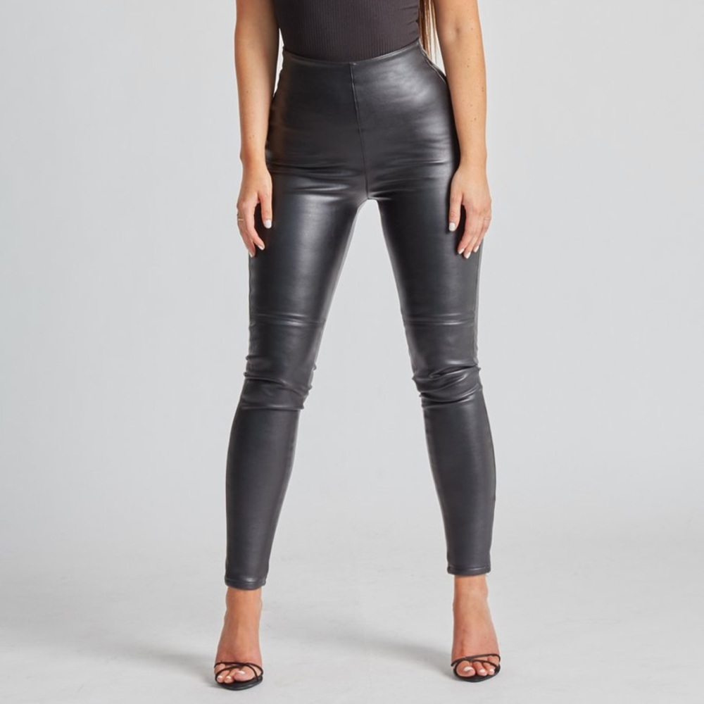 High Waisted Leather Leggings